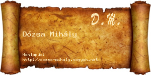 Dózsa Mihály névjegykártya