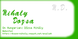 mihaly dozsa business card